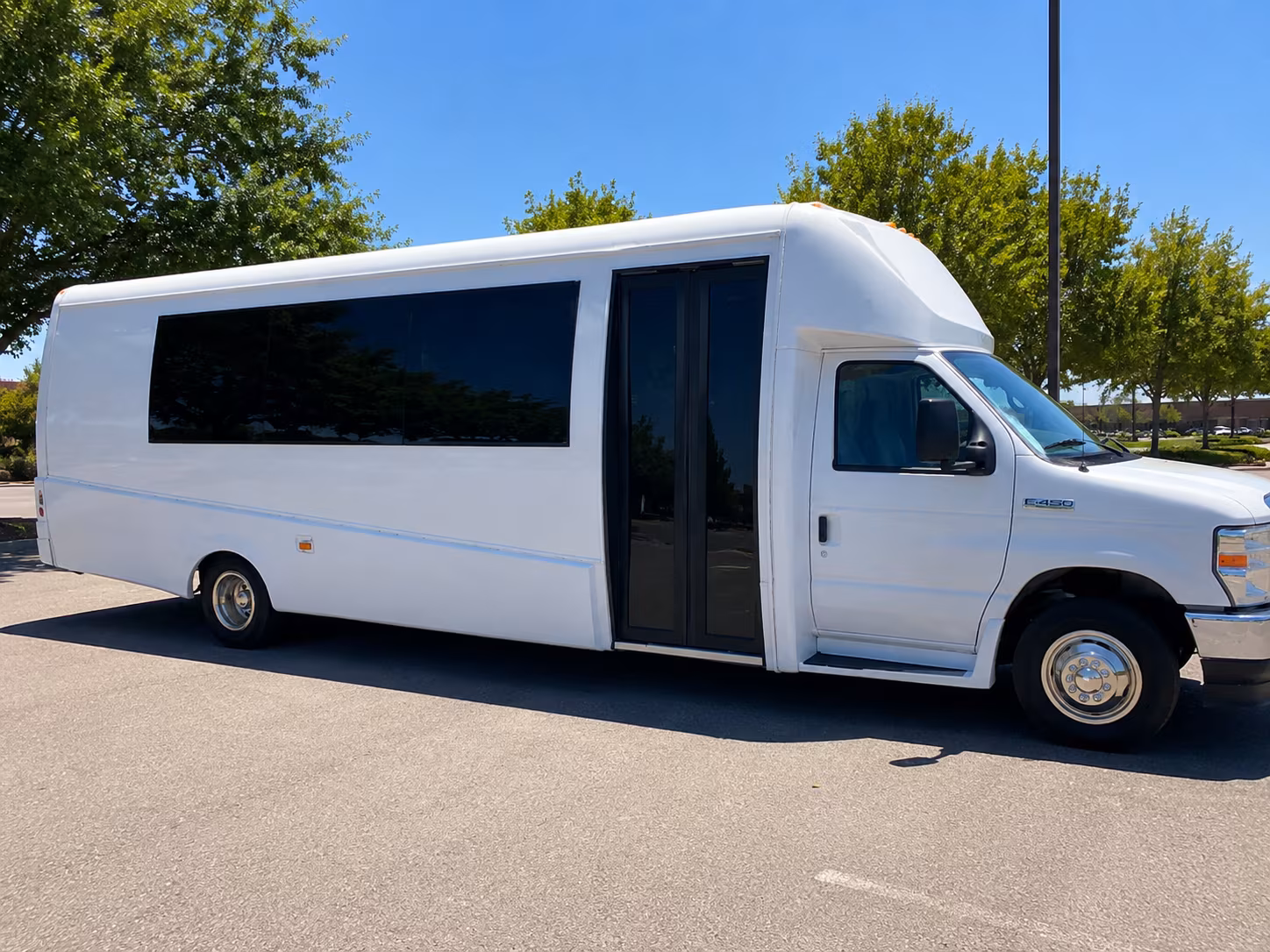 Passenger watching the Cape Coral scenery during a regional party bus road trip