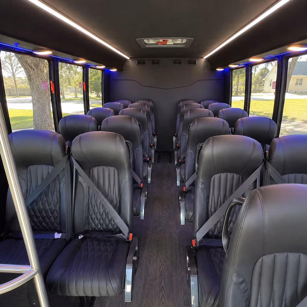 Cape Coral Airport Shuttle & Transportation party bus interior