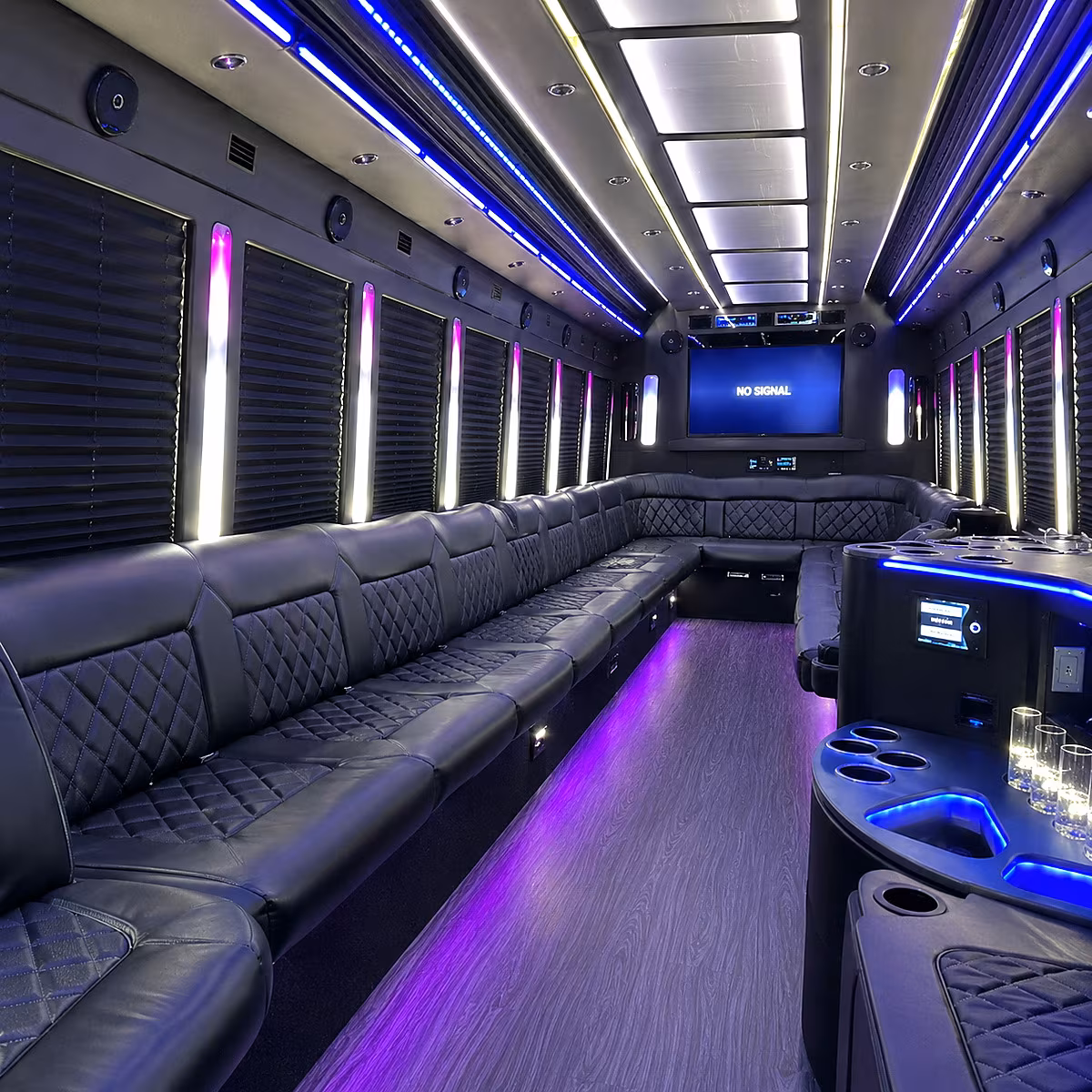 Cape Coral Concert & Music Festival Transportation party bus interior