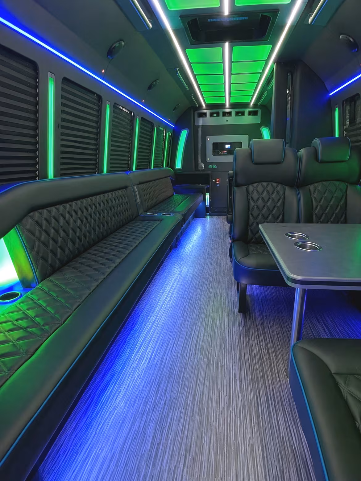 Cape Coral Private Event Transportation party bus interior