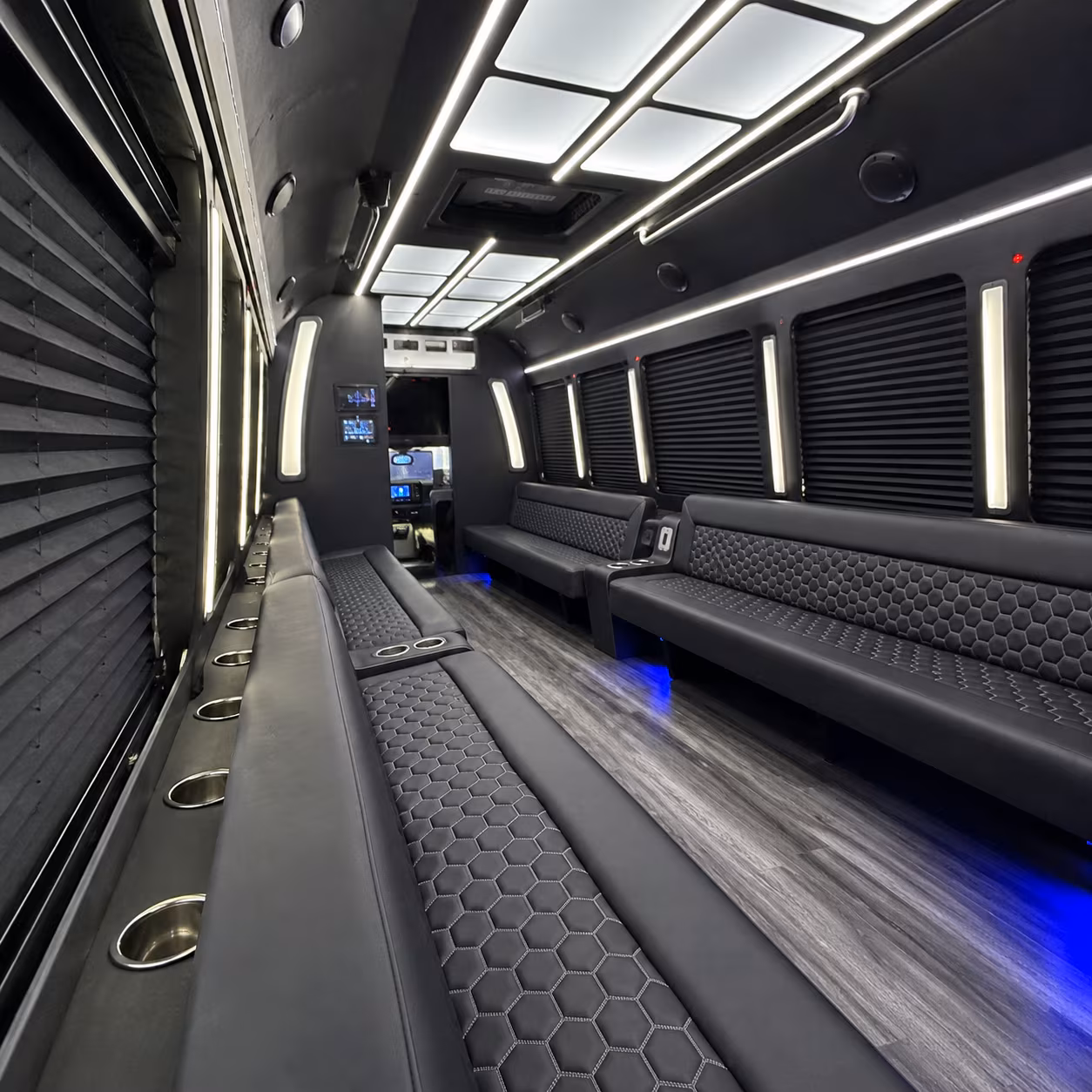 Cape Coral Sporting Event Transportation party bus interior