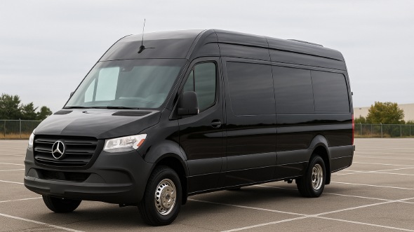 Exterior of Charter Bus Company Riverview's 14 Passenger Sprinter Limousine in Riverview