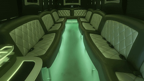 Interior of Charter Bus Company Lakeland's 20 Passenger Party Bus in Lakeland