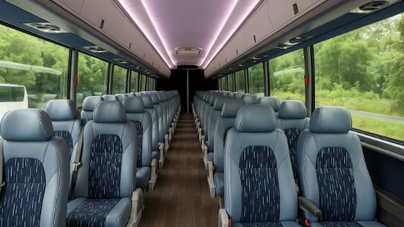 Interior of Charter Bus Company Cape Coral's 25 Passenger Minibus in Cape Coral