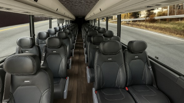 Interior of Charter Bus Company Cape Coral's 28 Passenger Minibus in Cape Coral