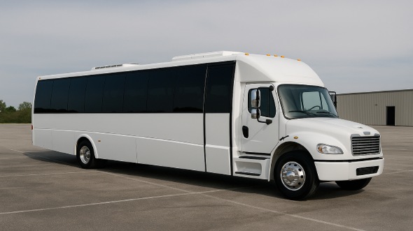 Exterior of Charter Bus Company Brandon's 28 Passenger Party Bus in Brandon