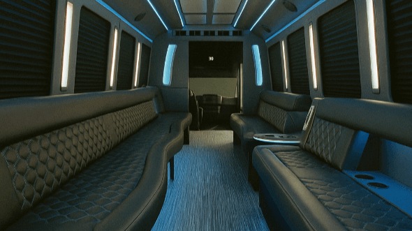 Interior of Cape Coral Party Bus Company's 28 Passenger Party Bus in Cape Coral