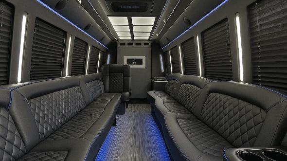 28 passenger party bus interior