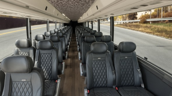 Interior of Charter Bus Company Cape Coral's 30 Passenger Minibus in Cape Coral