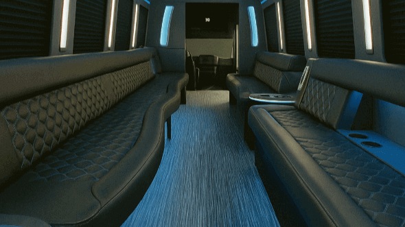 Interior of Charter Bus Company Lakeland's 30 Passenger Party Bus in Lakeland