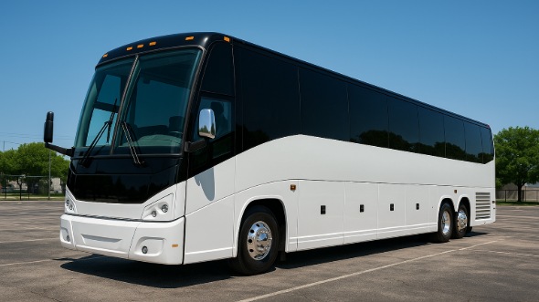 Exterior of Charter Bus Company Cape Coral's 46 Passenger Charter Bus in Cape Coral