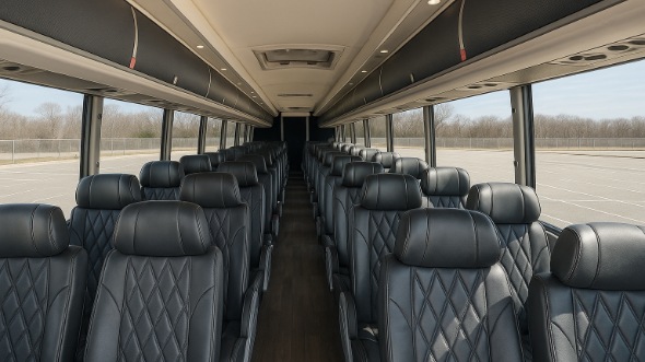 Interior of Charter Bus Company Cape Coral's 46 Passenger Charter Bus in Cape Coral