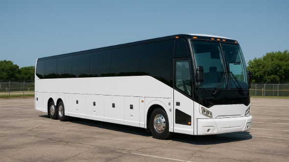 Exterior of Charter Bus Company Cape Coral's 47 Passenger Charter Bus in Cape Coral