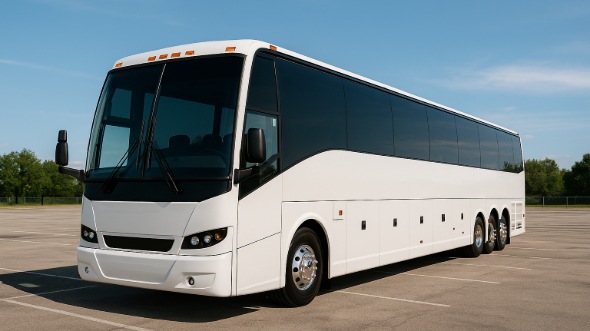 Exterior of Charter Bus Company Cape Coral's 54 Passenger Charter Bus in Cape Coral