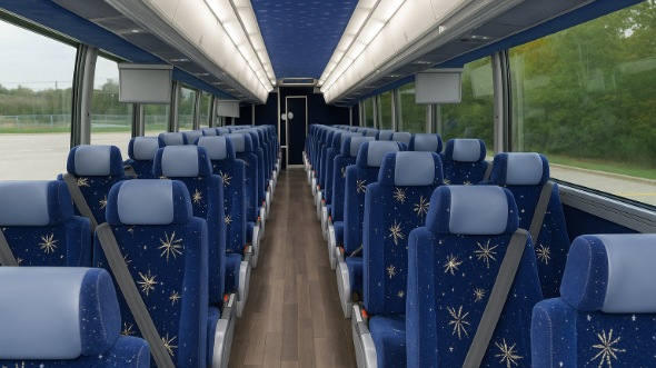Interior of Charter Bus Company Cape Coral's ADA Charter Bus in Cape Coral