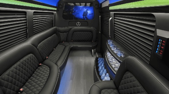 cape coral 18 passenger party bus interior