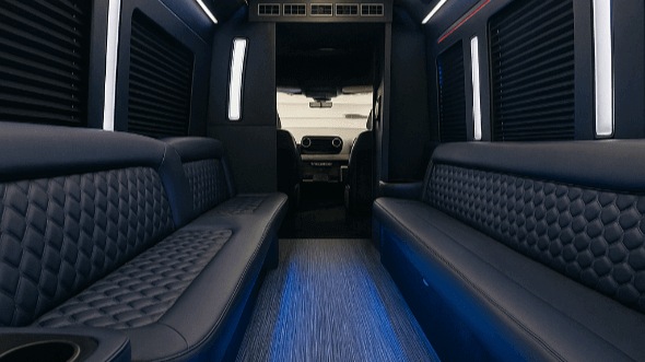 cape coral 40 passenger party bus interior